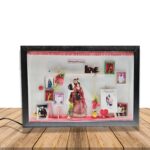Customized 3D Miniature Wedding and Anniversary Photo Frame with LED Light – Personalized Couple and Family Gift in Handcrafted Synthetic Wooden Box (12x18 Inch)