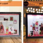 Customized 3D Miniature Wedding and Anniversary Photo Frame with LED Light – Personalized Couple and Family Gift in Handcrafted Synthetic Wooden Box (12x18Inch)