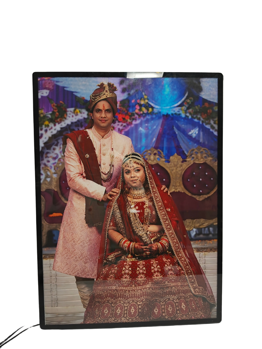 Translite LED Photo Frame with Adapter – Personalized Light-Up Picture Frame | 16x12 Inch Illuminated Wedding Gift & Home Decor