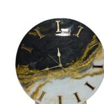 Luxury Handmade Resin Wall Clock – 14 Inch Abstract Art Timepiece for Home Decor