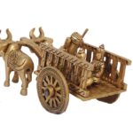 Antique Dhokra Art Lord Ganesha on Bullock Cart – Handcrafted Brass Figurine