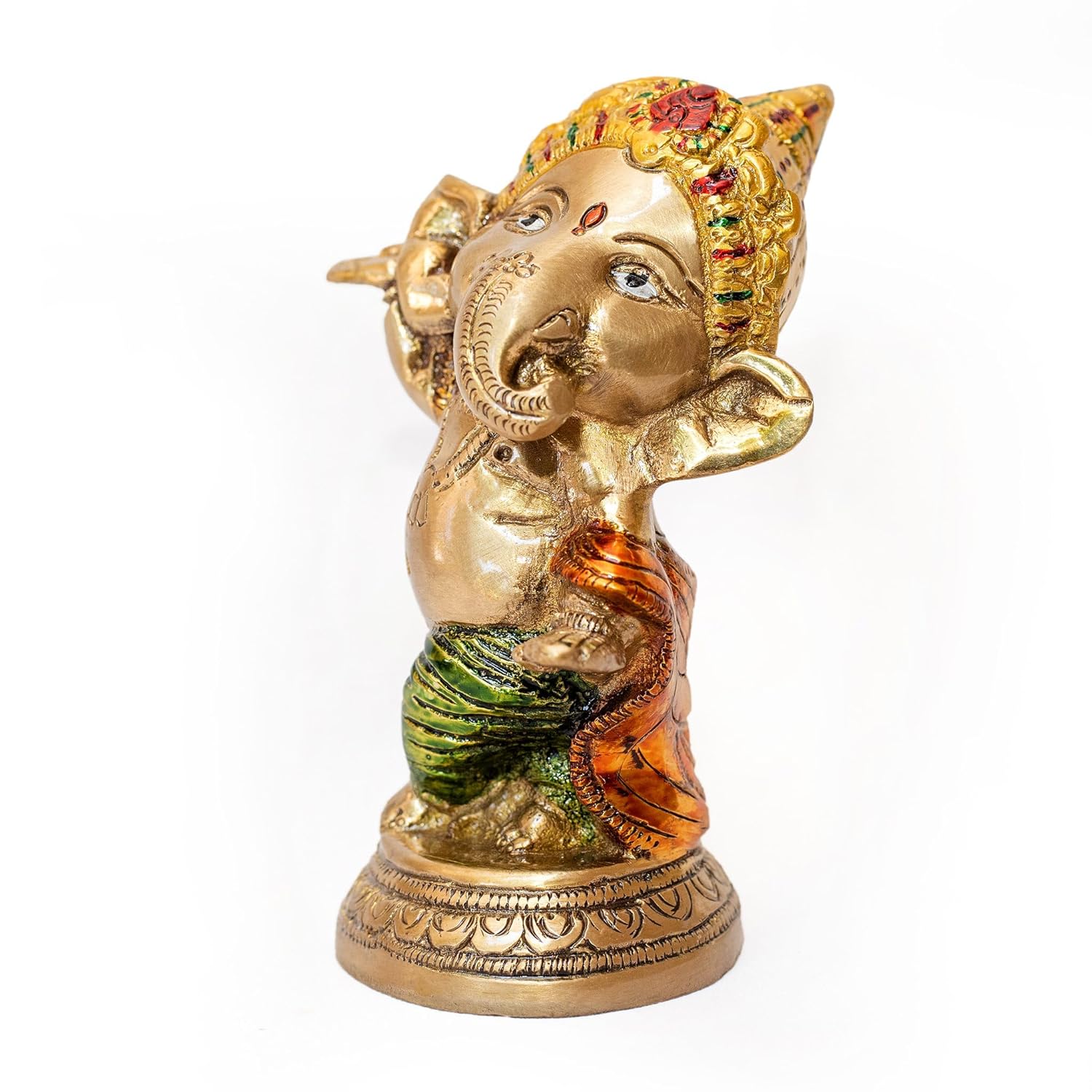 Antique Dhokra Art – Lord Ganesha in Colorful Attire
