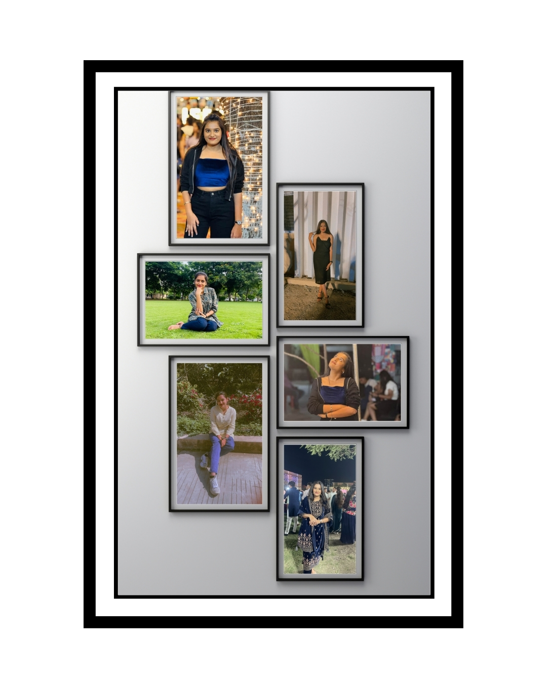 Creative photo frame collage