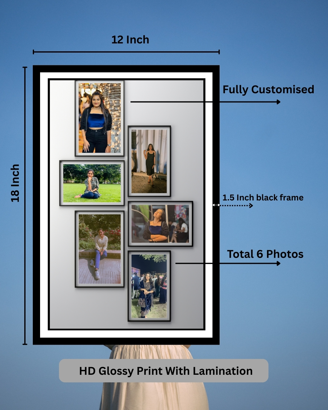 Creative photo frame collage
