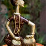 Antique Dhokra Art Brass Tabla Musician Figurine – Tribal Home Decor Showpiece