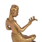 Vintage Brass Musician Statue – Antique Indian Home Decor & Gift Showpiece