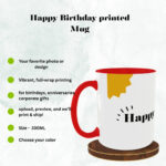 Happy birthday mug print