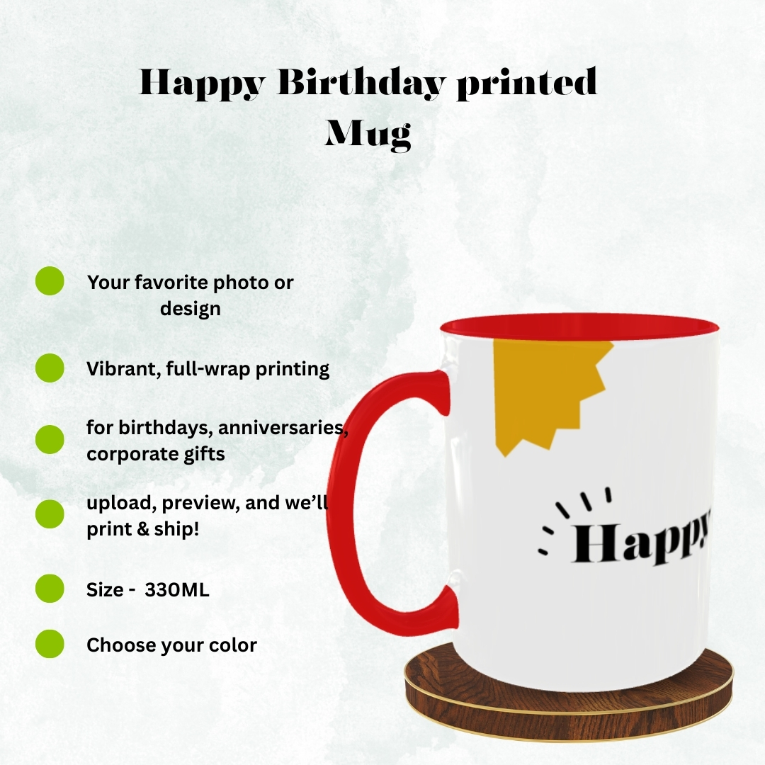 Happy birthday mug print