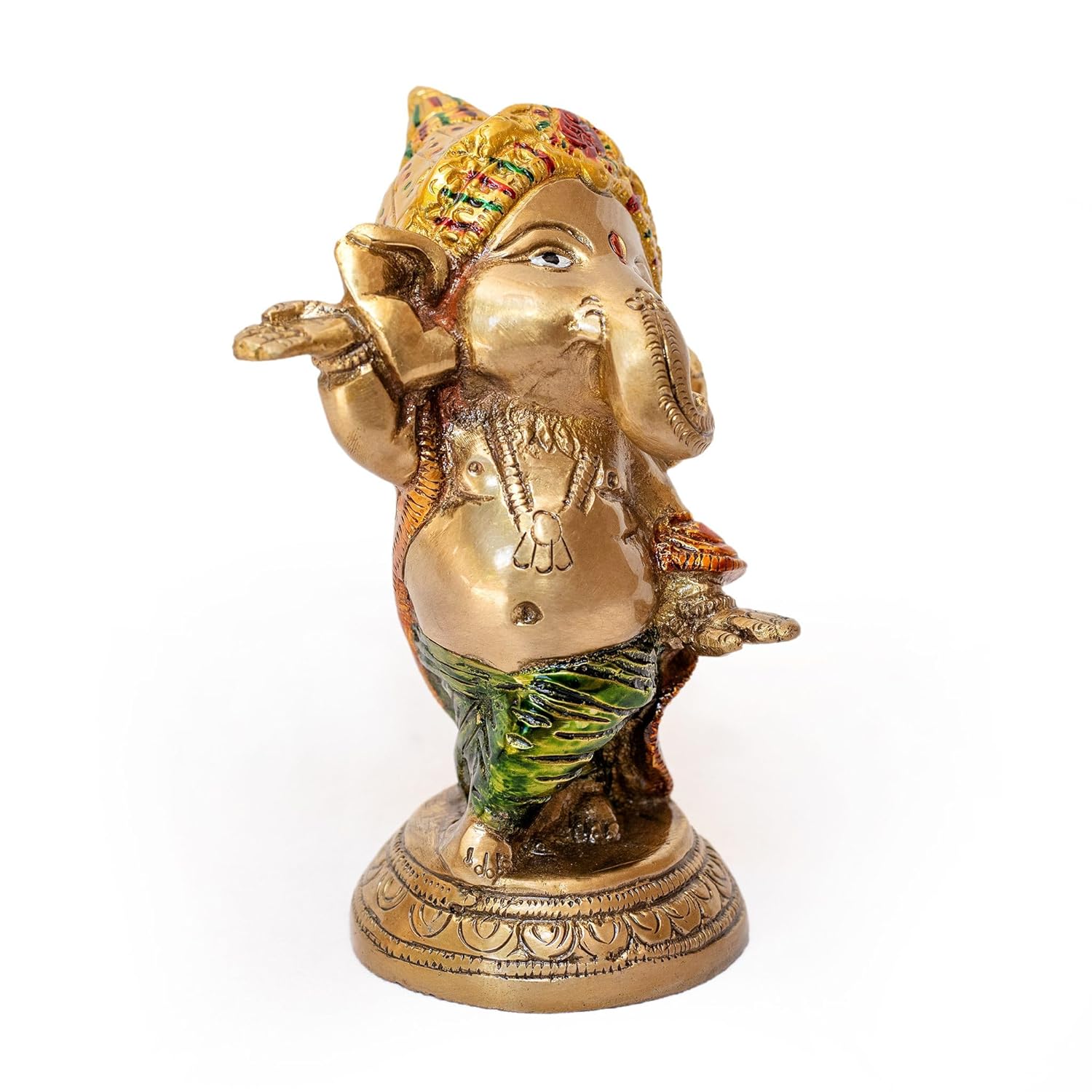Antique Dhokra Art – Lord Ganesha in Colorful Attire