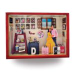 Customized 3D Miniature Wedding and Anniversary Photo Frame with LED Light – Personalized Couple and Family Gift in Handcrafted Synthetic Wooden Box (12x18Inch)