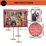 Customized 3D Miniature Wedding and Anniversary Photo Frame with LED Light – Personalized Couple and Family Gift in Handcrafted Synthetic Wooden Box (12x18Inch)