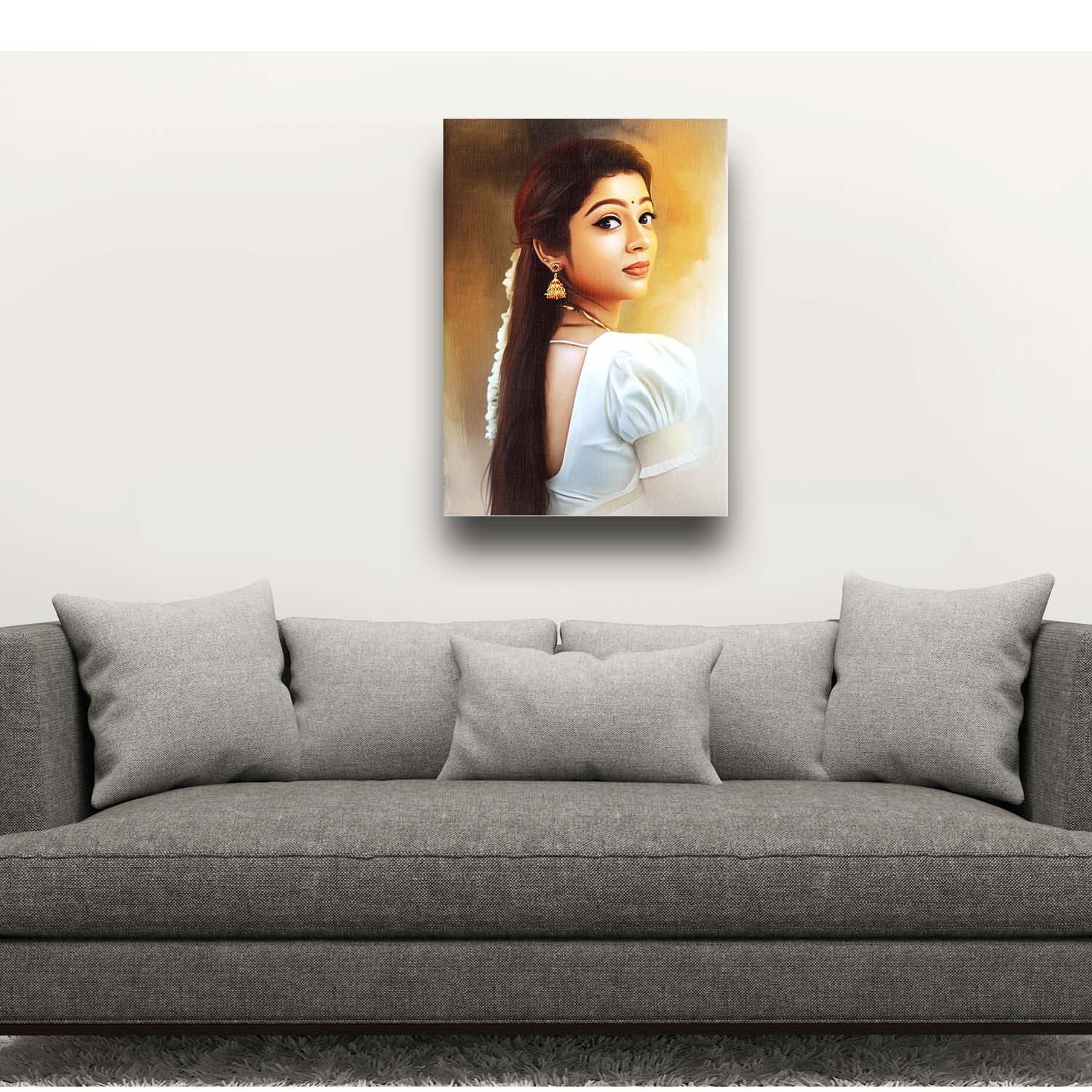 Personalized Digital Portrait Painting – Printed on Premium Canvas