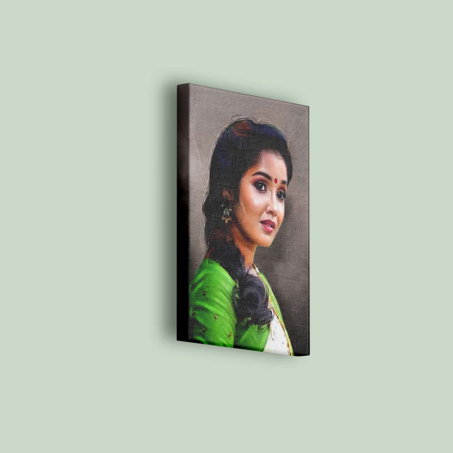 Personalized Digital Portrait Painting – Printed on Premium Canvas