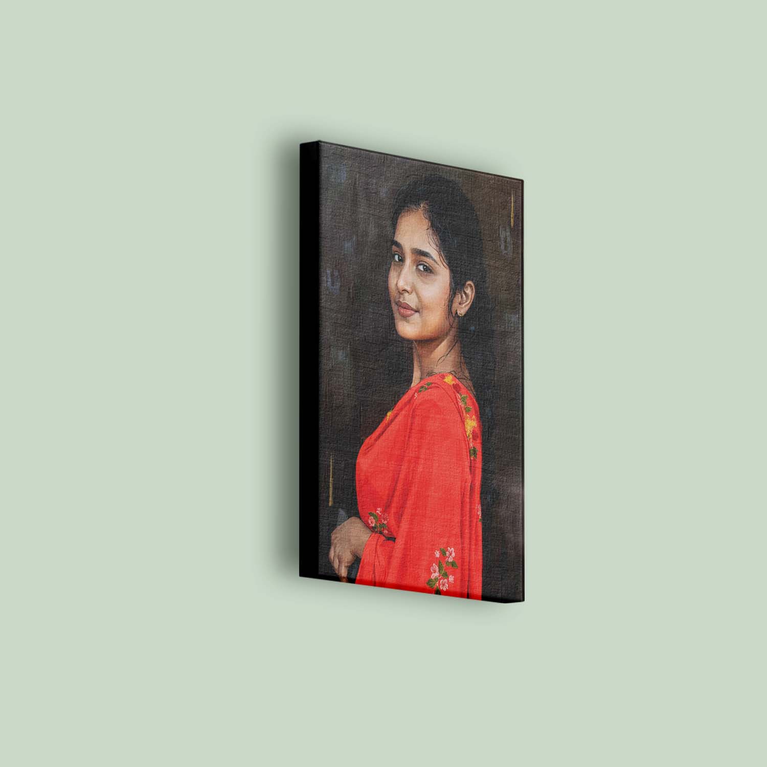 Personalized Digital Portrait Painting – Printed on Premium Canvas