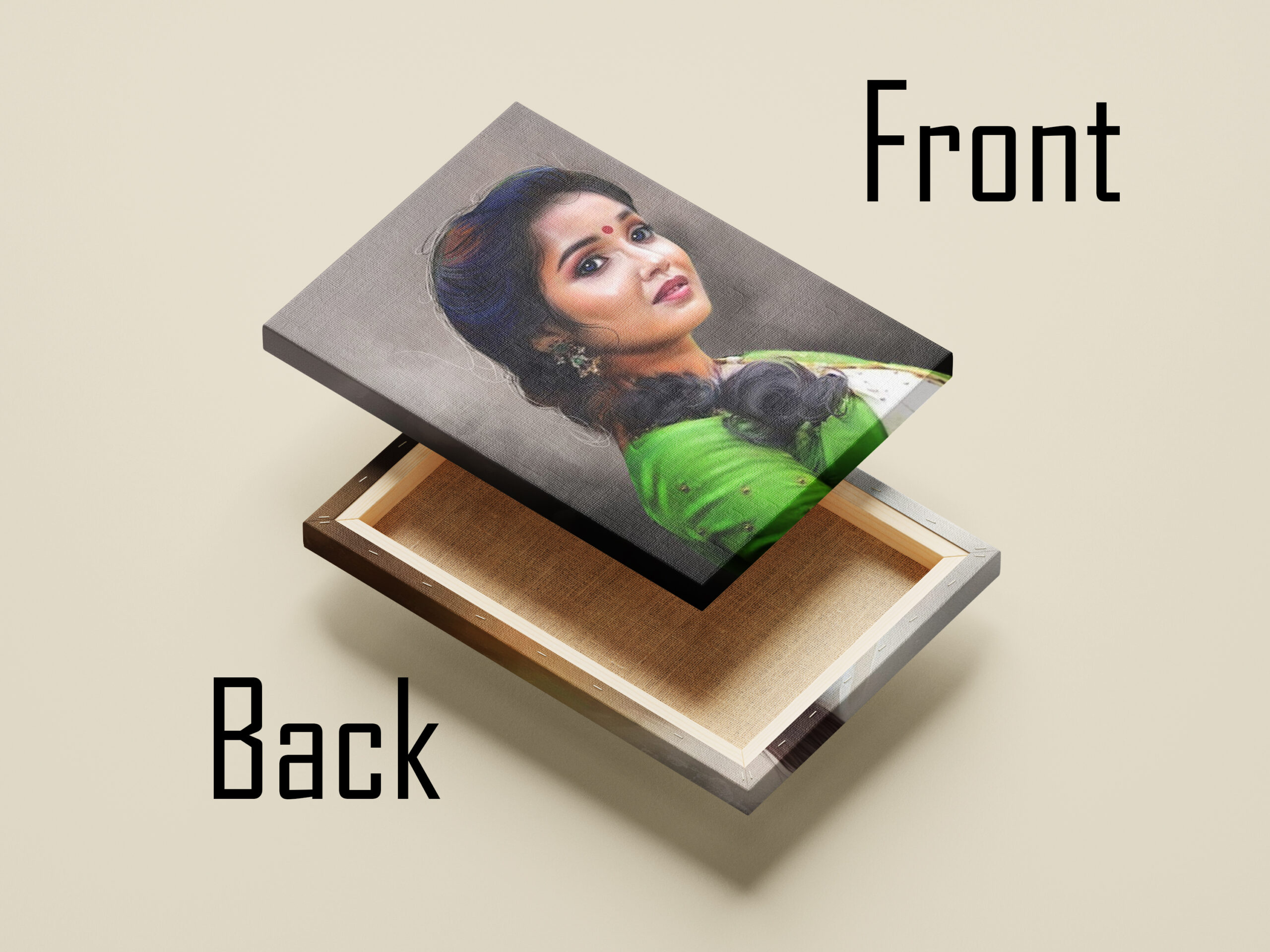 Personalized Digital Portrait Painting – Printed on Premium Canvas