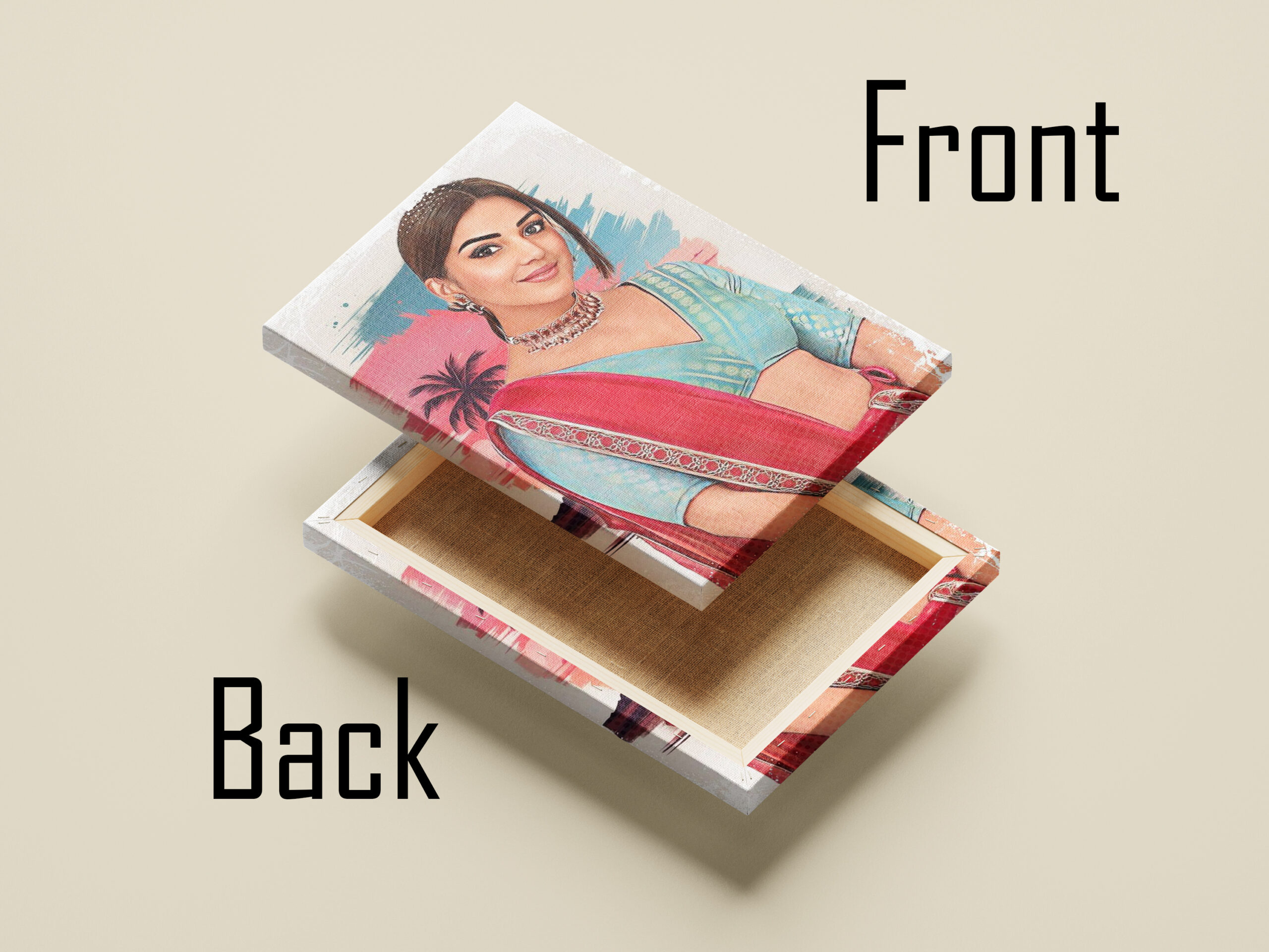 Personalized Digital Portrait Painting – Printed on Premium CanvasPersonalized Digital Portrait Painting – Printed on Premium Canvas