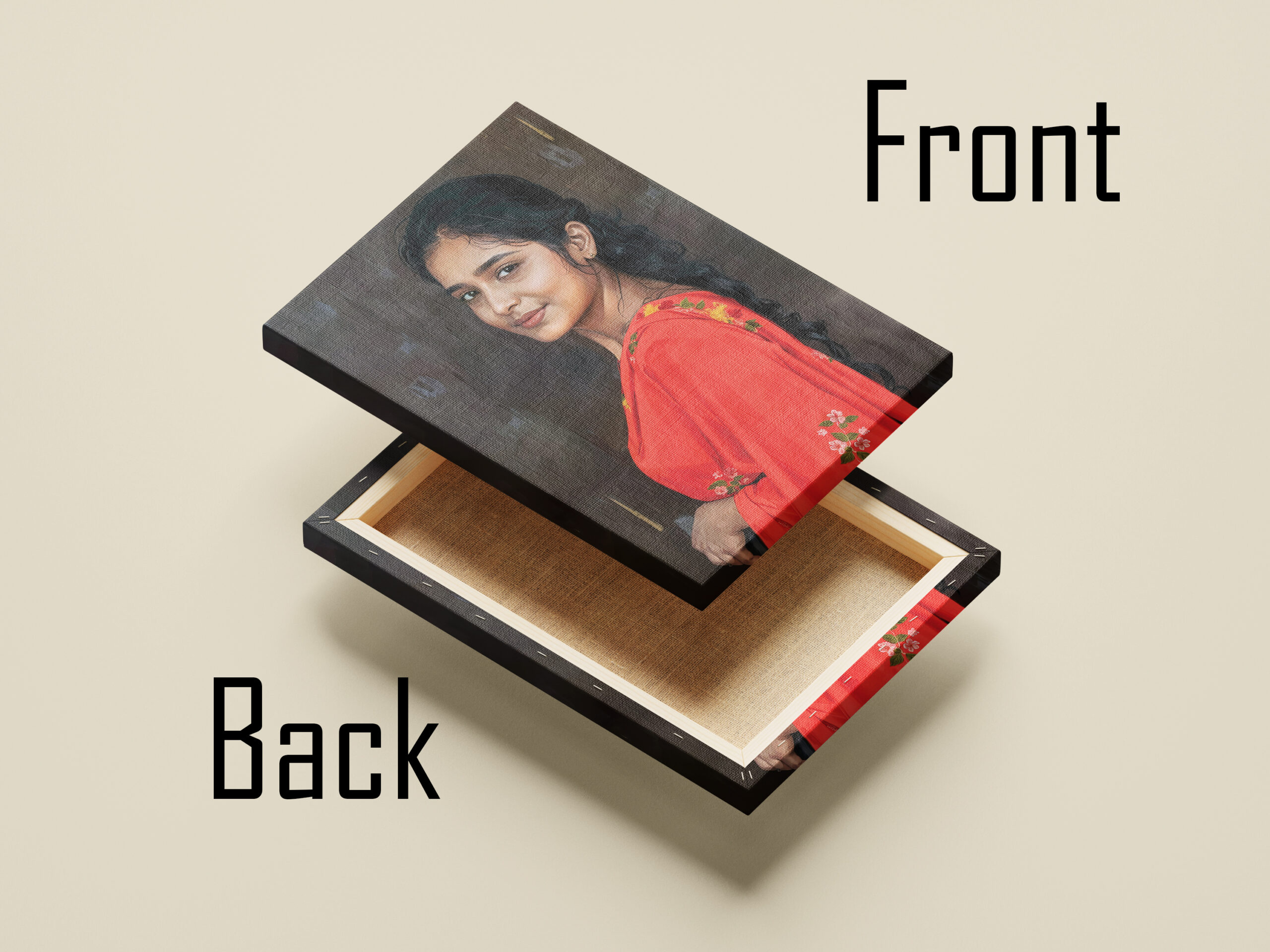 Personalized Digital Portrait Painting – Printed on Premium Canvas