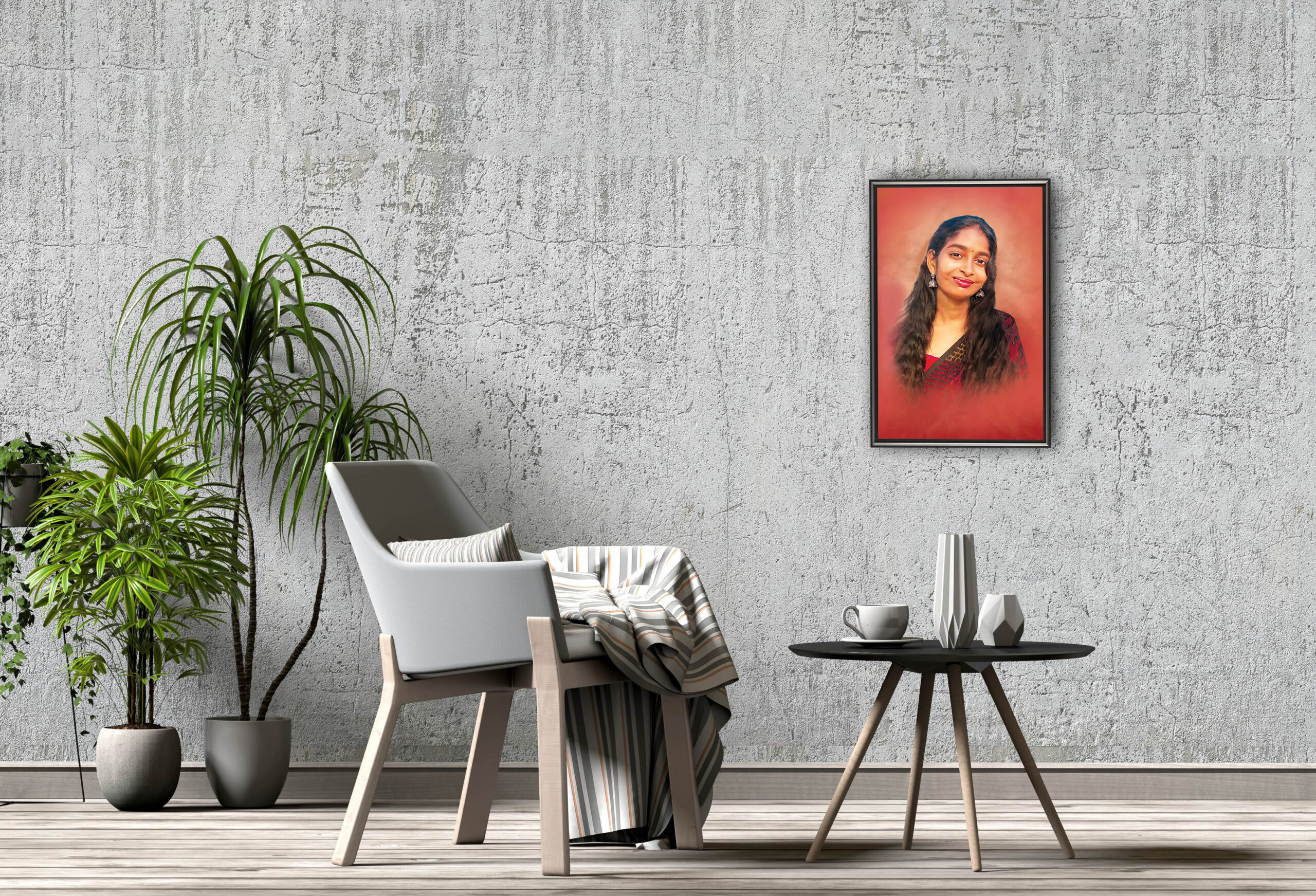 Personalized Digital Portrait Painting – Printed on Premium CanvasPersonalized Digital Portrait Painting – Printed on Premium Canvas