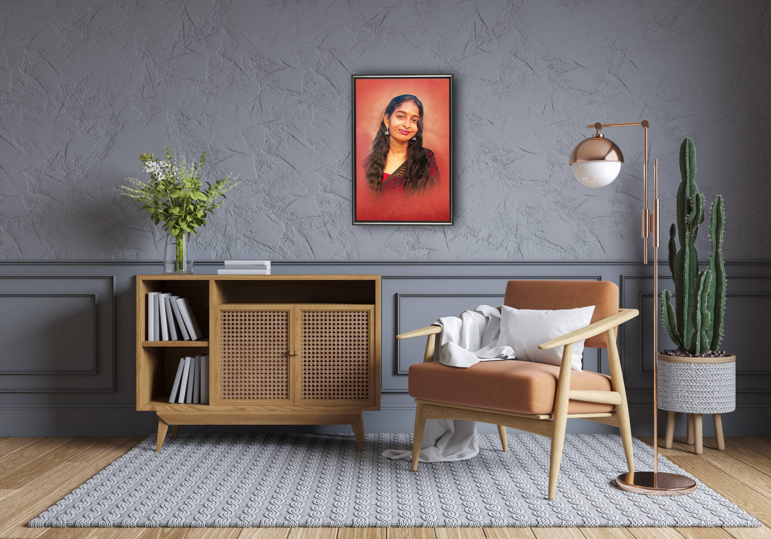 Personalized Digital Portrait Painting – Printed on Premium CanvasPersonalized Digital Portrait Painting – Printed on Premium Canvas